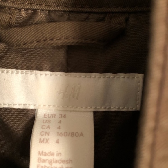 H & M  military/Utility Jacket,  khaki /Tan /Black - Picture 8 of 8